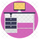 Computer Table Desk Icon