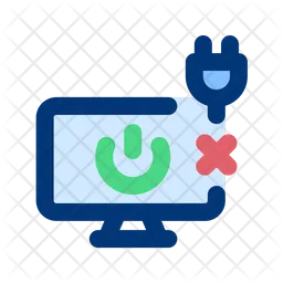 Computer unplugged  Icon