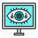 Artificial Intelligence Cyber Monitoring Cyber Eye Icon