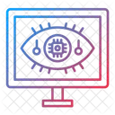 Artificial Intelligence Cyber Monitoring Cyber Eye Icon