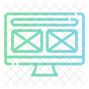 Computer Wireframe  Icon