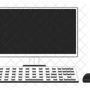Computer with empty monitor  Icon
