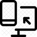 Vom Computer zum Mobiltelefon  Symbol