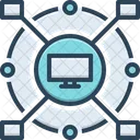 Computergestutzt Cyber Monitor Symbol