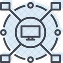 Computergestutzt Cyber Monitor Symbol