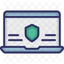 Computersicherheit Laptop Schutz Icon