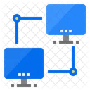 Computerverbindung Computernetzwerk Cloud Verbindung Symbol