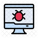 Computervirus Computerfehler Monitor Symbol