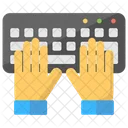 Computing Hands Keyboard Icon