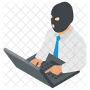 사이버 해커 사이버 범죄 익명 아이콘