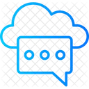 Comunicacao Em Nuvem Mensagem Em Nuvem Nuvem Ícone