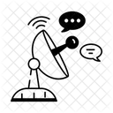 Comunicacao Via Satelite Antena Parabolica Sistema De Comunicacao Ícone
