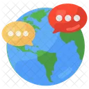 Comunicacion Global Conversacion Global Chat Global Icono