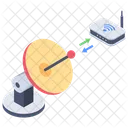 Comunicacion Inalambrica Satelite Parabolico Satelite De Comunicacion Icono