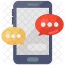 Comunicacion Movil Conversacion Movil Chat Movil Icono