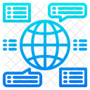 Comunicacion Mundial Chat Mundial Mundo Icono