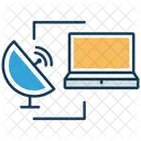 Comunicacion Por Satelite Transmision Por Television Transmision Icono