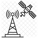 Comunicacion Por Satelite Red Parabolica Radiotelescopio Icono