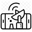 Comunicacion Por Satelite Comunicacion En Linea Radiodifusion Icono