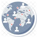 Comunicazione Globale Rete Globale Connessione Globale Icon