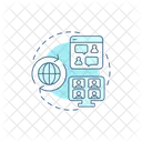 Conceptos De Pantallas De Aplicacion Nomada Digital Icon