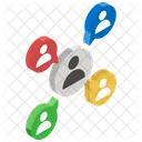 Conexion De Personas Comunidad Social Red Social Icono