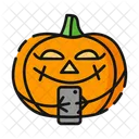 Calabaza Halloween Emoji Icono