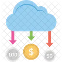 Nuvem Dinheiro Sem Fio Ícone