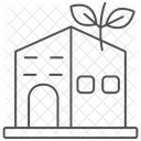 Icone Thinline Conception De Batiment Vert Icône