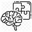 Conception du cerveau et des puzzles pour les jeux et la résolution de problèmes  Icône