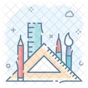 Outils De Dessin Outils Artistiques Equipements De Geometrie Icône