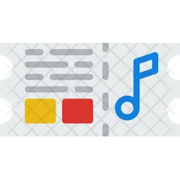 Concert Ticket  Icon