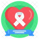 Cinta Del Dia Del Corazon Conciencia Del Dia Del Corazon Dia Mundial Del Corazon Icono