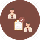 Test Student Doing Paperwork Icon