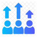 Concorrente Seta Para Cima Pessoas Ícone