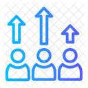 Concorrente Seta Para Cima Pessoas Ícone