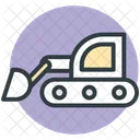 Concrete Bulldozer Crane Icon