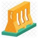 Concrete Barrier Safety Block Road Divider Icon