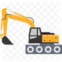 Concrete Bulldozer Construction Crane Icon
