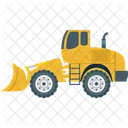 Concrete Bulldozer Construction Crane Icon