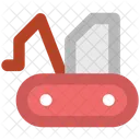 Concrete Bulldozer Crane Icon