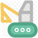 Concrete Bulldozer Crane Icon
