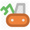 Concrete Bulldozer Crane Icon