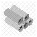 Concrete Pipes Logs Icon