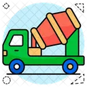 Concrete Mixer Construction Truck Automobile Icon