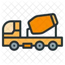 Concrete Mixer Construction Heavy Machinery Icon