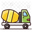 Concrete Mixer Concrete Bulldozer Crane Icon