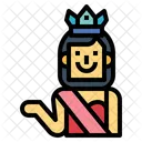 Concurso De Belleza Mujer Corona Icono