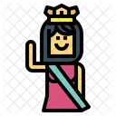 Concurso De Belleza Mujer Corona Icono