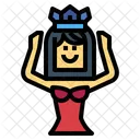 Concurso De Belleza Mujer Corona Icono